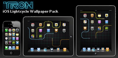 more TRON iPhone & iPad iOS 4 Home Screen Wallpaper [Download] | KRAPPS | a  different and funny iPhone app review site